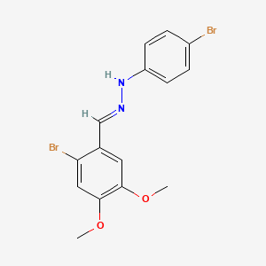molecular formula C15H14Br2N2O2 B3839972 2-bromo-4,5-dimethoxybenzaldehyde (4-bromophenyl)hydrazone 