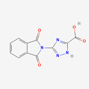 molecular formula C11H6N4O4 B3839992 3-(1,3-dioxo-1,3-dihydro-2H-isoindol-2-yl)-1H-1,2,4-triazole-5-carboxylic acid 