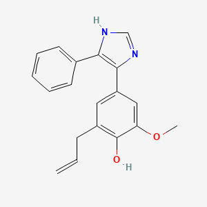 molecular formula C19H18N2O2 B3840000 2-allyl-6-methoxy-4-(4-phenyl-1H-imidazol-5-yl)phenol 