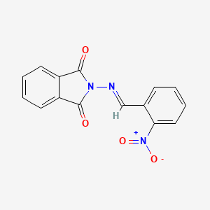 molecular formula C15H9N3O4 B3840012 2-[(2-nitrobenzylidene)amino]-1H-isoindole-1,3(2H)-dione 