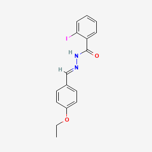 molecular formula C16H15IN2O2 B3840018 N'-(4-ethoxybenzylidene)-2-iodobenzohydrazide CAS No. 302909-29-1