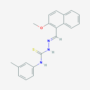 molecular formula C20H19N3OS B3840020 2-methoxy-1-naphthaldehyde N-(3-methylphenyl)thiosemicarbazone 