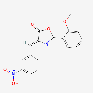 molecular formula C17H12N2O5 B3840032 2-(2-methoxyphenyl)-4-(3-nitrobenzylidene)-1,3-oxazol-5(4H)-one 