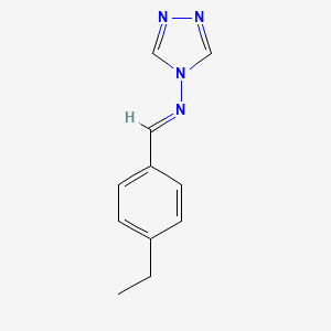 molecular formula C11H12N4 B3840046 N-(4-ethylbenzylidene)-4H-1,2,4-triazol-4-amine 