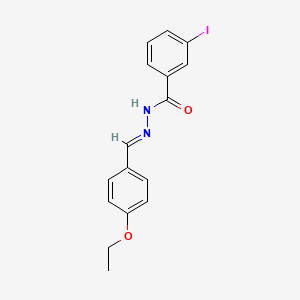 molecular formula C16H15IN2O2 B3840056 N'-(4-ethoxybenzylidene)-3-iodobenzohydrazide 
