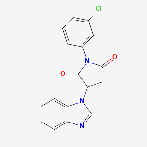 3-(1H-benzimidazol-1-yl)-1-(3-chlorophenyl)-2,5-pyrrolidinedione