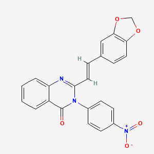 2-[2-(1,3-benzodioxol-5-yl)vinyl]-3-(4-nitrophenyl)-4(3H)-quinazolinone
