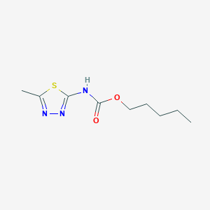 molecular formula C9H15N3O2S B3840080 pentyl (5-methyl-1,3,4-thiadiazol-2-yl)carbamate 