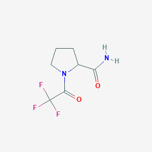 molecular formula C7H9F3N2O2 B038401 1-(2,2,2-Trifluoroacetyl)pyrrolidine-2-carboxamide CAS No. 117368-39-5
