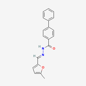 molecular formula C19H16N2O2 B3840100 N'-[(5-methyl-2-furyl)methylene]-4-biphenylcarbohydrazide 
