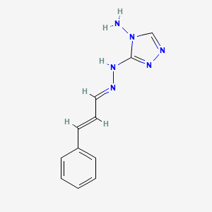 molecular formula C11H12N6 B3840115 3-phenylacrylaldehyde (4-amino-4H-1,2,4-triazol-3-yl)hydrazone 