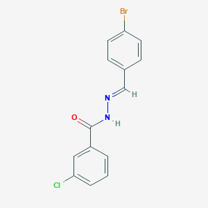 molecular formula C14H10BrClN2O B3840119 N'-(4-bromobenzylidene)-3-chlorobenzohydrazide 