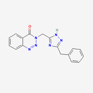 molecular formula C17H14N6O B3840134 3-[(3-benzyl-1H-1,2,4-triazol-5-yl)methyl]-1,2,3-benzotriazin-4(3H)-one 