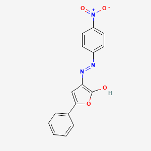 molecular formula C16H11N3O4 B3840155 5-phenyl-2,3-furandione 3-[(4-nitrophenyl)hydrazone] 