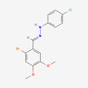 molecular formula C15H14BrClN2O2 B3840177 2-bromo-4,5-dimethoxybenzaldehyde (4-chlorophenyl)hydrazone 