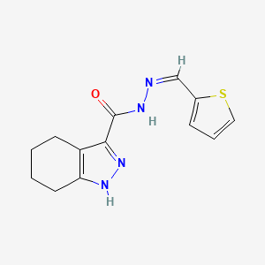 molecular formula C13H14N4OS B3840191 N'-(2-thienylmethylene)-4,5,6,7-tetrahydro-1H-indazole-3-carbohydrazide 