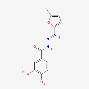 molecular formula C13H12N2O4 B3840194 3,4-dihydroxy-N'-[(5-methyl-2-furyl)methylene]benzohydrazide 