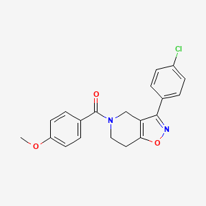 molecular formula C20H17ClN2O3 B3840195 3-(4-chlorophenyl)-5-(4-methoxybenzoyl)-4,5,6,7-tetrahydroisoxazolo[4,5-c]pyridine 