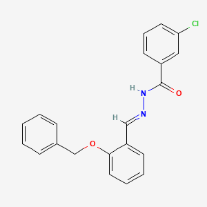 molecular formula C21H17ClN2O2 B3840203 N'-[2-(benzyloxy)benzylidene]-3-chlorobenzohydrazide CAS No. 5317-30-6