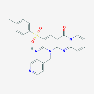 2-imino-3-[(4-methylphenyl)sulfonyl]-1-(4-pyridinylmethyl)-1,2-dihydro-5H-dipyrido[1,2-a:2,3-d]pyrimidin-5-one