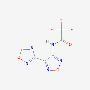 molecular formula C6H2F3N5O3 B3840231 2,2,2-trifluoro-N-[4-(1,2,4-oxadiazol-3-yl)-1,2,5-oxadiazol-3-yl]acetamide 
