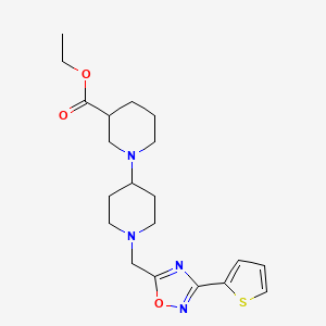ethyl 1'-{[3-(2-thienyl)-1,2,4-oxadiazol-5-yl]methyl}-1,4'-bipiperidine-3-carboxylate