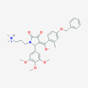 (E)-[4-(benzyloxy)-2-methylphenyl]{1-[3-(dimethylammonio)propyl]-4,5-dioxo-2-(3,4,5-trimethoxyphenyl)pyrrolidin-3-ylidene}methanolate