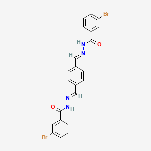 N',N''-(1,4-phenylenedimethylylidene)bis(3-bromobenzohydrazide)