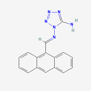 molecular formula C16H12N6 B3840276 N~1~-(9-anthrylmethylene)-1H-tetrazole-1,5-diamine 
