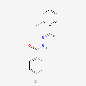 molecular formula C15H13BrN2O B3840278 4-bromo-N'-(2-methylbenzylidene)benzohydrazide 