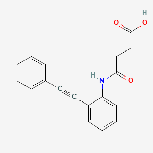 molecular formula C18H15NO3 B3840313 4-oxo-4-{[2-(phenylethynyl)phenyl]amino}butanoic acid 