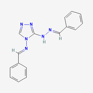 molecular formula C16H14N6 B3840326 benzaldehyde [4-(benzylideneamino)-4H-1,2,4-triazol-3-yl]hydrazone 