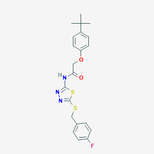 2-(4-tert-butylphenoxy)-N-{5-[(4-fluorobenzyl)sulfanyl]-1,3,4-thiadiazol-2-yl}acetamide
