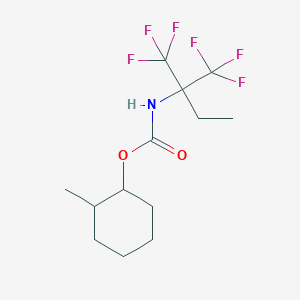 molecular formula C13H19F6NO2 B3840339 2-methylcyclohexyl [1,1-bis(trifluoromethyl)propyl]carbamate 