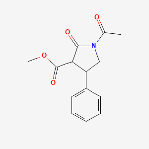 molecular formula C14H15NO4 B3840379 methyl 1-acetyl-2-oxo-4-phenyl-3-pyrrolidinecarboxylate 