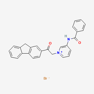 3-(benzoylamino)-1-[2-(9H-fluoren-2-yl)-2-oxoethyl]pyridinium bromide