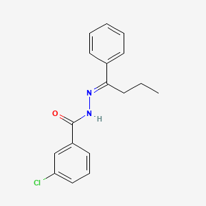 molecular formula C17H17ClN2O B3840405 3-chloro-N'-(1-phenylbutylidene)benzohydrazide 