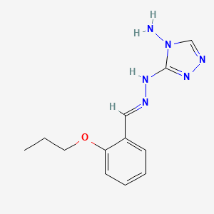 molecular formula C12H16N6O B3840417 2-propoxybenzaldehyde (4-amino-4H-1,2,4-triazol-3-yl)hydrazone 