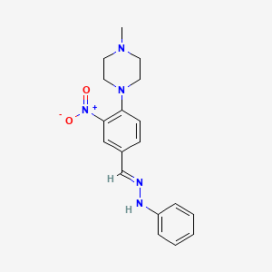 molecular formula C18H21N5O2 B3840418 4-(4-methyl-1-piperazinyl)-3-nitrobenzaldehyde phenylhydrazone 