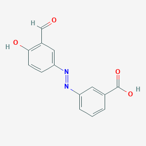 molecular formula C14H10N2O4 B3840427 3-[(3-formyl-4-hydroxyphenyl)diazenyl]benzoic acid 