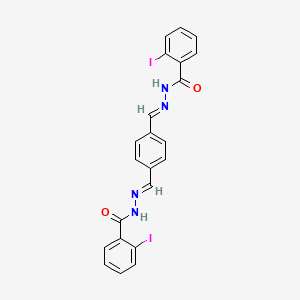 molecular formula C22H16I2N4O2 B3840433 N',N''-(1,4-phenylenedimethylylidene)bis(2-iodobenzohydrazide) 