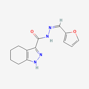 molecular formula C13H14N4O2 B3840440 N'-(2-furylmethylene)-4,5,6,7-tetrahydro-1H-indazole-3-carbohydrazide 