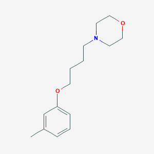 molecular formula C15H23NO2 B3840452 4-[4-(3-methylphenoxy)butyl]morpholine 