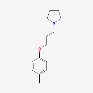 molecular formula C14H21NO B3840465 1-[3-(4-methylphenoxy)propyl]pyrrolidine 