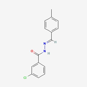 molecular formula C15H13ClN2O B3840467 3-chloro-N'-(4-methylbenzylidene)benzohydrazide 