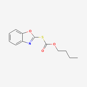 molecular formula C12H13NO3S B3840481 S-1,3-benzoxazol-2-yl O-butyl thiocarbonate 