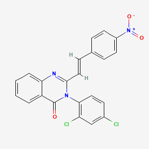 molecular formula C22H13Cl2N3O3 B3840503 3-(2,4-dichlorophenyl)-2-[2-(4-nitrophenyl)vinyl]-4(3H)-quinazolinone 