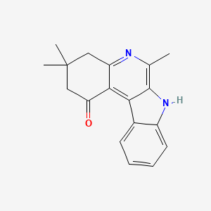 molecular formula C18H18N2O B3840523 3,3,6-trimethyl-2,3,4,7-tetrahydro-1H-indolo[2,3-c]quinolin-1-one CAS No. 5320-37-6