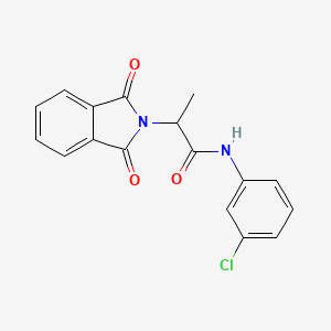 molecular formula C17H13ClN2O3 B3840530 N-(3-chlorophenyl)-2-(1,3-dioxo-1,3-dihydro-2H-isoindol-2-yl)propanamide 