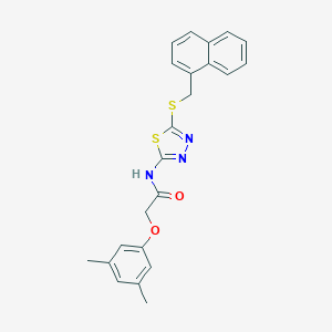 molecular formula C23H21N3O2S2 B384055 2-(3,5-dimethylphenoxy)-N-{5-[(1-naphthylmethyl)sulfanyl]-1,3,4-thiadiazol-2-yl}acetamide 
